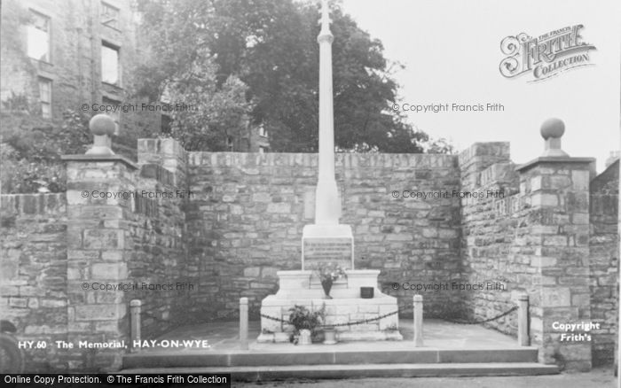 Photo of Hay On Wye, The Memorial c.1955