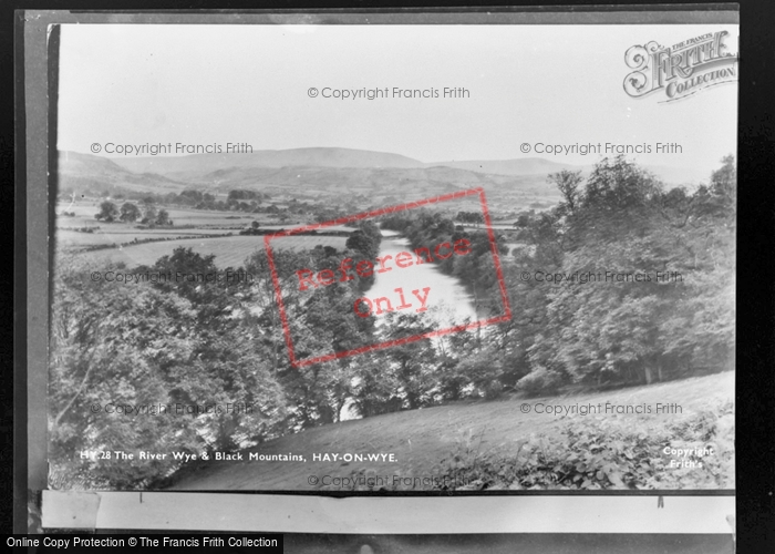 Photo of Hay On Wye, The River Wye And Black Mountains c.1950