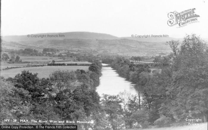 Photo of Hay On Wye, The River Wye And Black Mountains c.1950