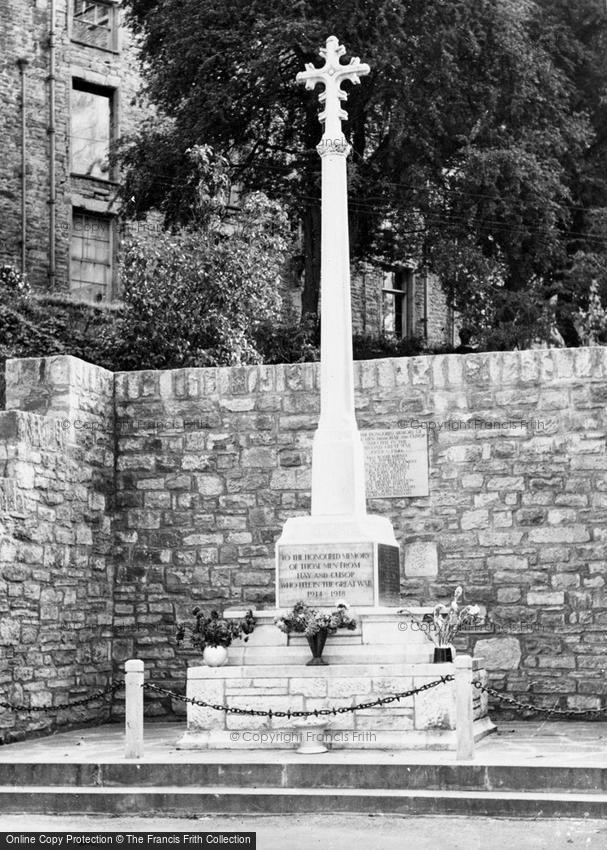 Hay-on-Wye, War Memorial c1950