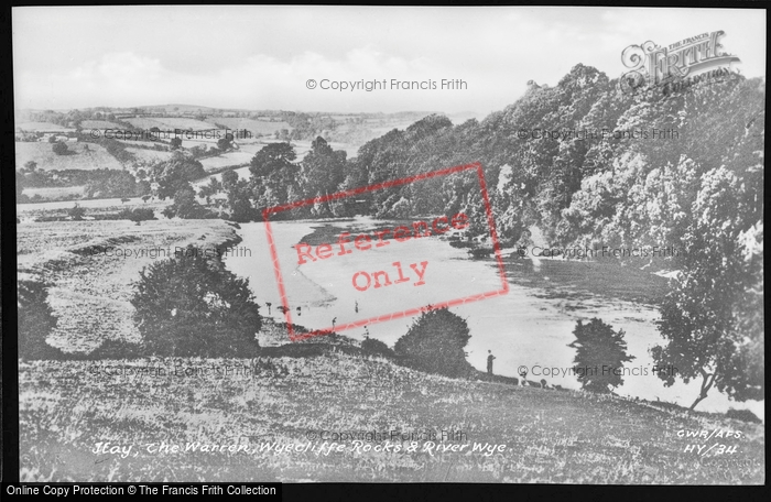 Photo of Hay On Wye, Warren, Wyecliffe Rocks And River Wye c.1950