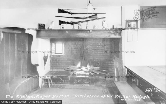 Photo of Hayes Barton, Birthplace Of Sir Walter Raleigh, The Kitchen c.1960
