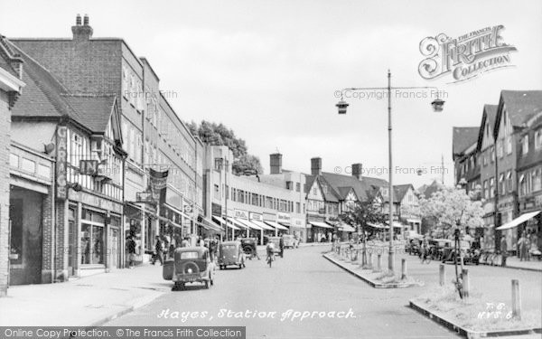 Photo of Hayes, Station Approach c.1955