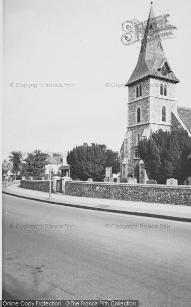 Photo of Hayes, The Church And Street c.1955