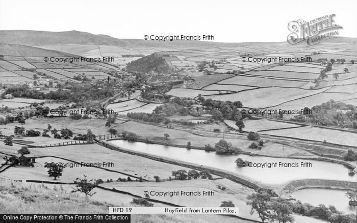 Photo of Hayfield, From Lantern Pike c.1950
