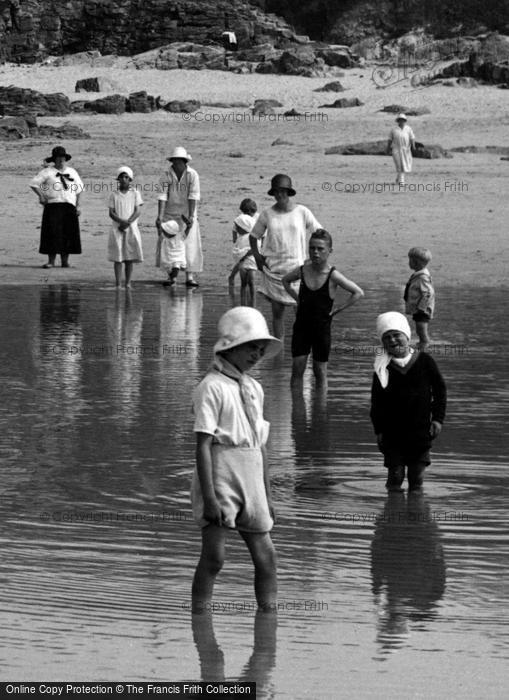 Photo of Hayle, Paddling At The Beach 1925