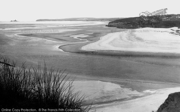 Photo of Hayle, Towans And Beach Showing Godrevy 1928