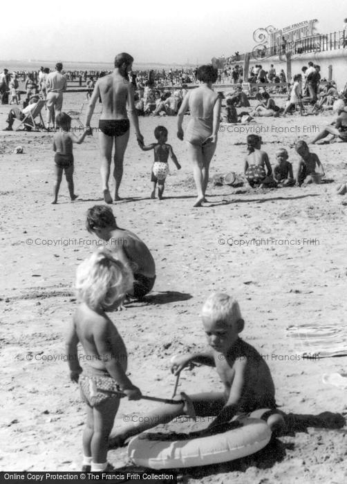 Photo of Hayling Island, Family On The Beach c.1965