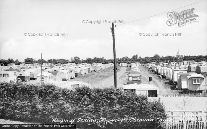 Photo of Hayling Island, Higworth Caravan Camp c.1955