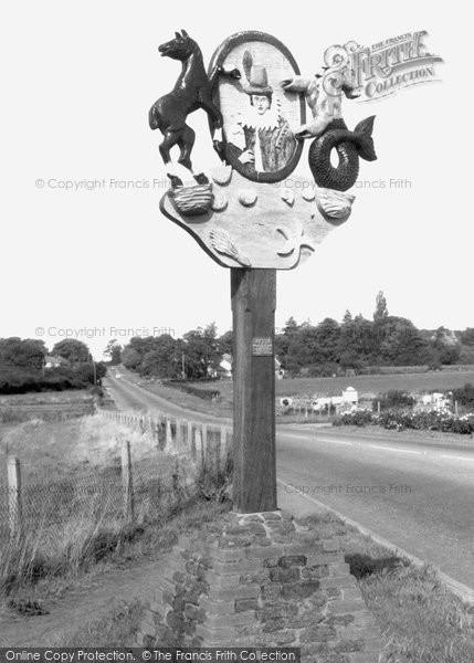 Photo of Heacham, The Village Sign Featuring Pocahontas c.1965