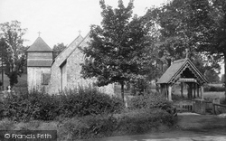 St Swithun's Church And Lychgate 1912, Headbourne Worthy