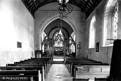 St Swithun's Church Interior 1912, Headbourne Worthy