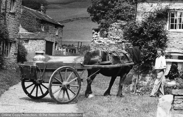 Photo of Healaugh, Milk Cart c.1955