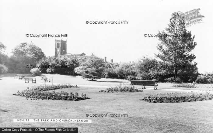 Photo of Heanor, The Park And Church c.1960