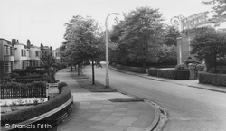 Mauldeth Road And Catholic Church c.1960, Heaton Mersey