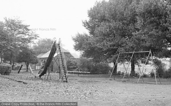 Photo of Heaton Mersey, The Park Play Equipment c.1955