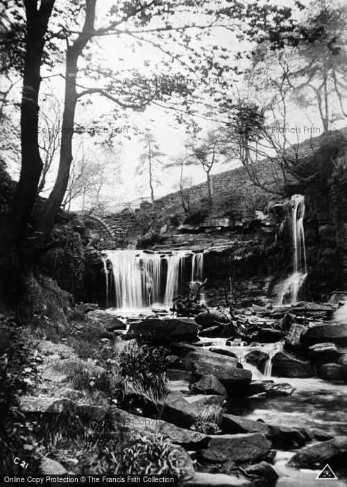 Photo of Hebden Bridge, Crimsworth Dean, Lumb Hole Waterfall c.1935