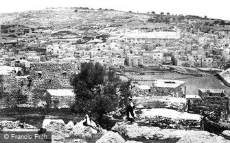 Hebron, with Mosque covering the cave of Machpelah 1857