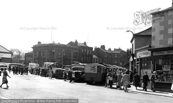 Photo of Heckmondwike, Market Place c.1960