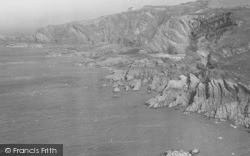 Hele Bay And Cliffs c.1955, Hele