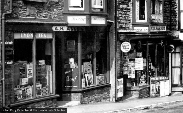 Photo of Hele, Shops, Main Road c.1955