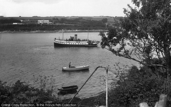 Photo of Helford, River, The Ferry And Falmouth Steamer 1930
