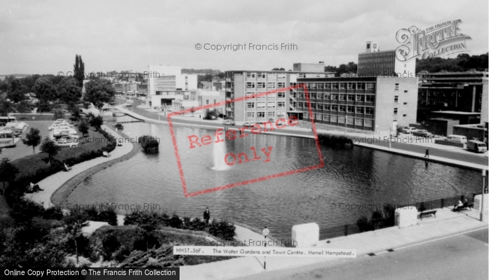 Photo of Hemel Hempstead, The Water Gardens And Town Centre c.1965