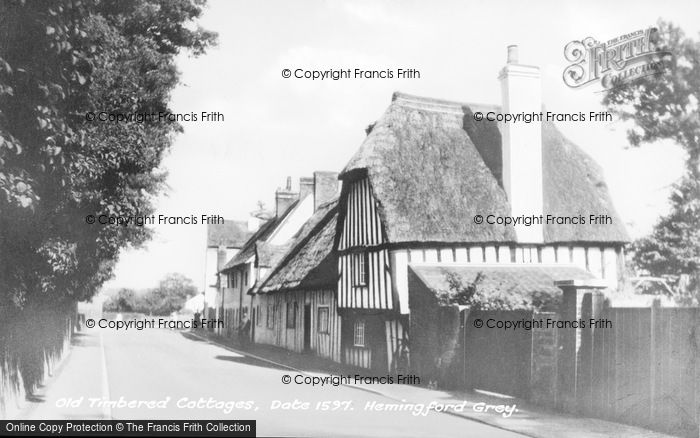 Photo of Hemingford Grey, Old Cottages c.1950