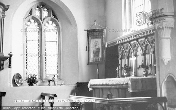 Photo of Hemington, Church Altar And Side Window c.1960