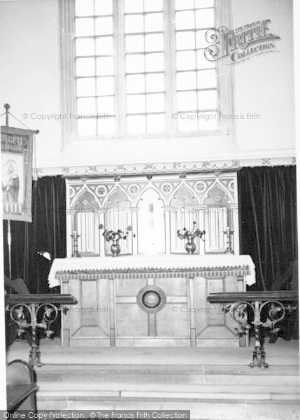 Photo of Hemington, Church Altar c.1960
