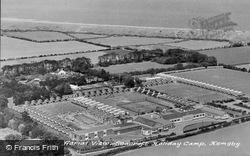 Aerial View, The Lily Pool, Seacroft Holiday Camp c.1955, Hemsby