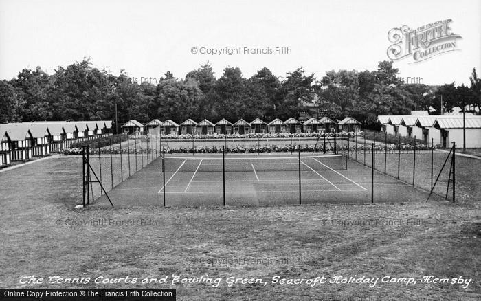 Photo of Hemsby, Seacroft Holiday Camp, The Tennis Court And Bowling Green c.1955