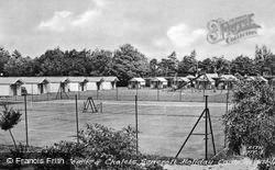 Seacroft Holiday Camp, The Tennis Court And Chalets c.1955, Hemsby