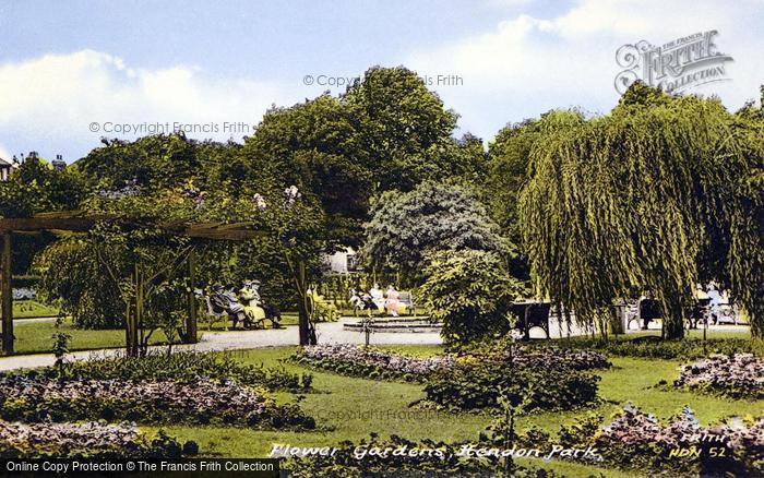 Photo of Hendon, Flower Gardens c.1955