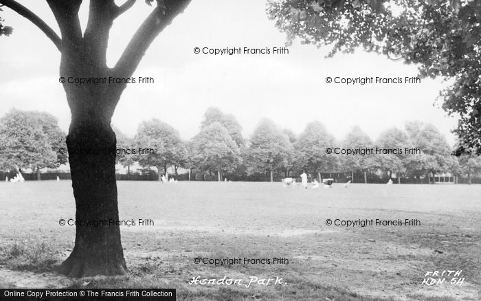 Photo of Hendon, Hendon Park c.1955