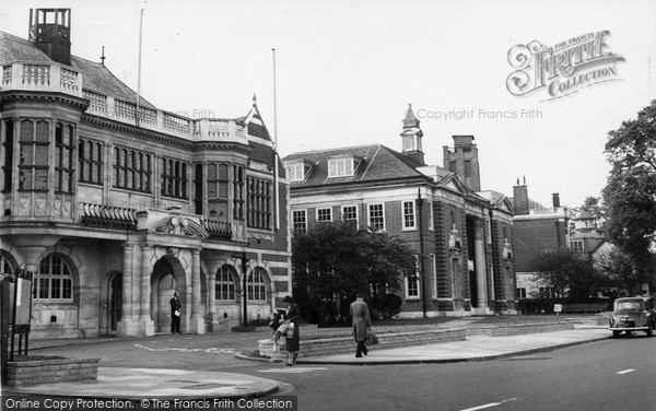 Photo of Hendon, Town Hall And Library c.1960