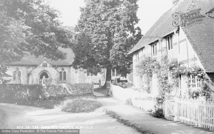 Photo of Henfield, The Tan Yard And Church c.1955