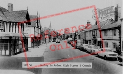 High Street And Church c.1965, Henley-In-Arden