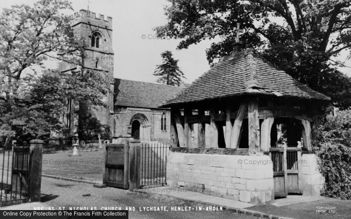 Photo of Henley In Arden, St Nicholas Church And Lychgate c.1960