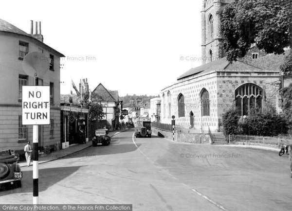 Photo of Henley On Thames, Hart Street And St Mary's Church c.1950