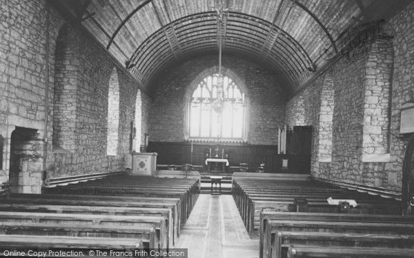 Photo of Henllan, St Sadwrn Church Interior 1936