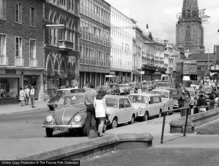 Photo of Hereford, Cars, Broad Street c.1967