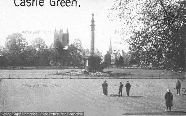 Photo of Hereford, Castle Green And Nelson Monument c.1935
