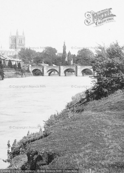Photo of Hereford, Cathedral And Bridge 1891