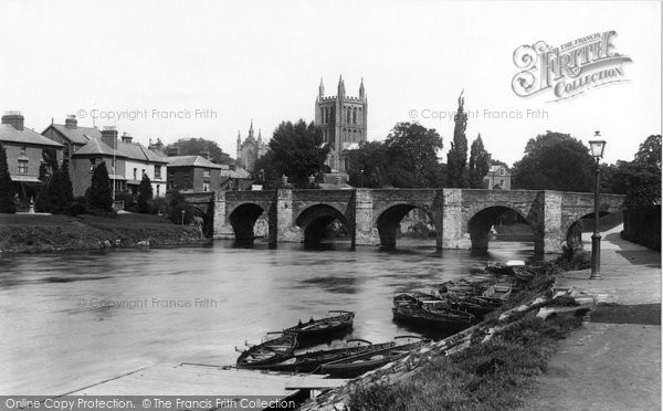 Photo of Hereford, Cathedral And Bridge 1891