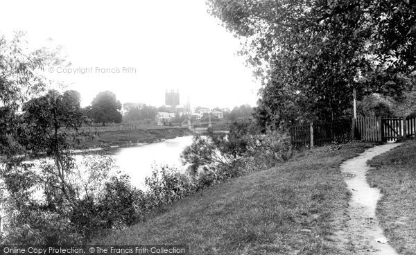Photo of Hereford, Cathedral And River Wye 1910