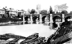 Cathedral And Wye Bridge 1885, Hereford