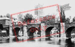 Cathedral And Wye Bridge 1885, Hereford