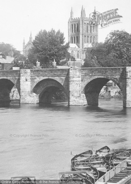 Photo of Hereford, Cathedral And Wye Bridge 1891