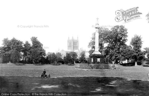 Photo of Hereford, Cathedral From Castle Green 1891
